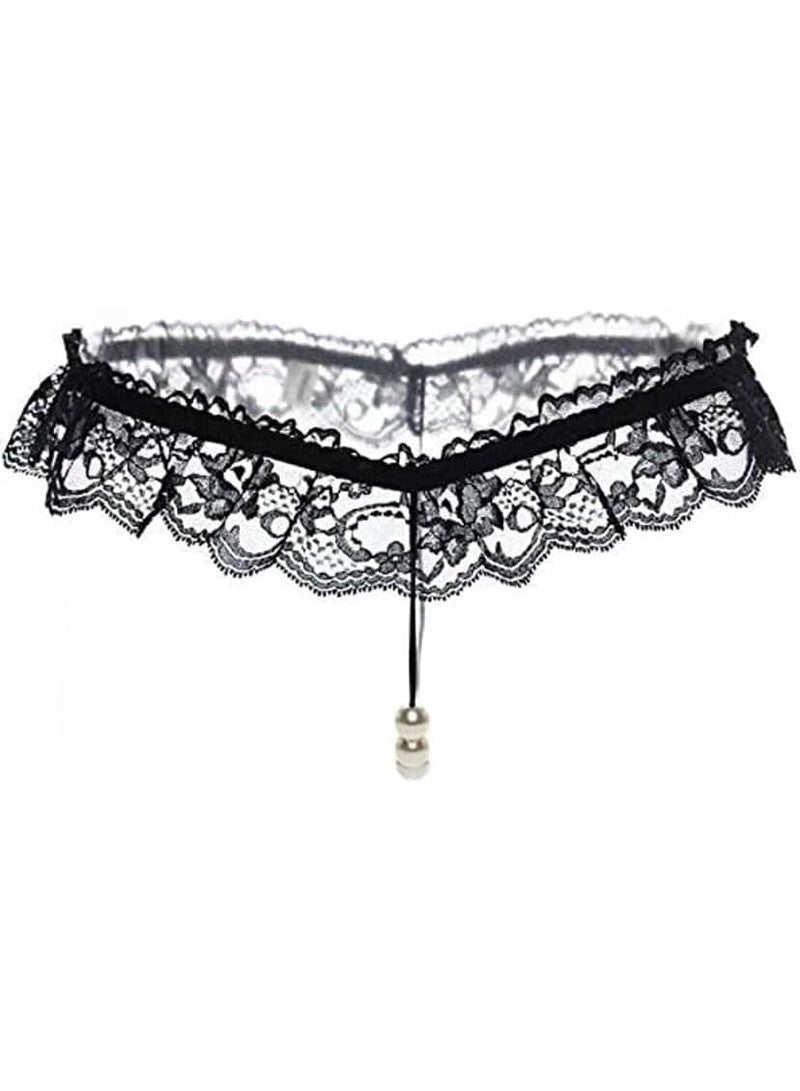 Sexy Women's Lace Floral Lingerie with Elegant Bow in the Middle - Distinctive Feminine Underwear - Image 4